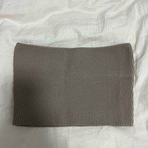 ARITZIA taupe ribbed tube top